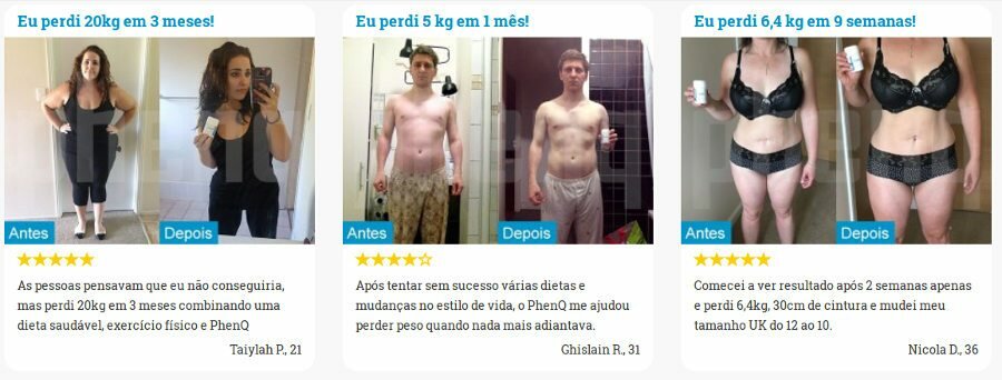 Antes e depois fotos e resultados um mês depois de usar PhenQ: opiniões