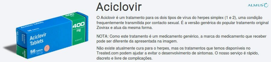 Aciclovir: Preço e opiniões sobre medicamento contra a herpes: é confiável?